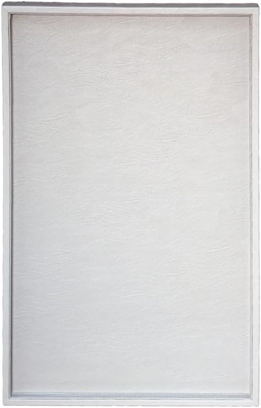 25 * 15 inches High-End Light Luxury Leather Rectangle Oversized Service Tray for Ottoman Tray, Coffee, Food, Family Dinner, Picnic, Party Essentials (Beige, 25 * 15 inch)