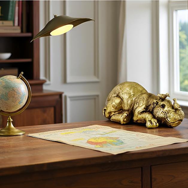 7-Inch Mini Hippo Statue - Resin Hippopotamus Figurine for Car Dashboard, Home Decor & Office Desktop, Cute Animal Ornaments for Shelf/Cabinet Display