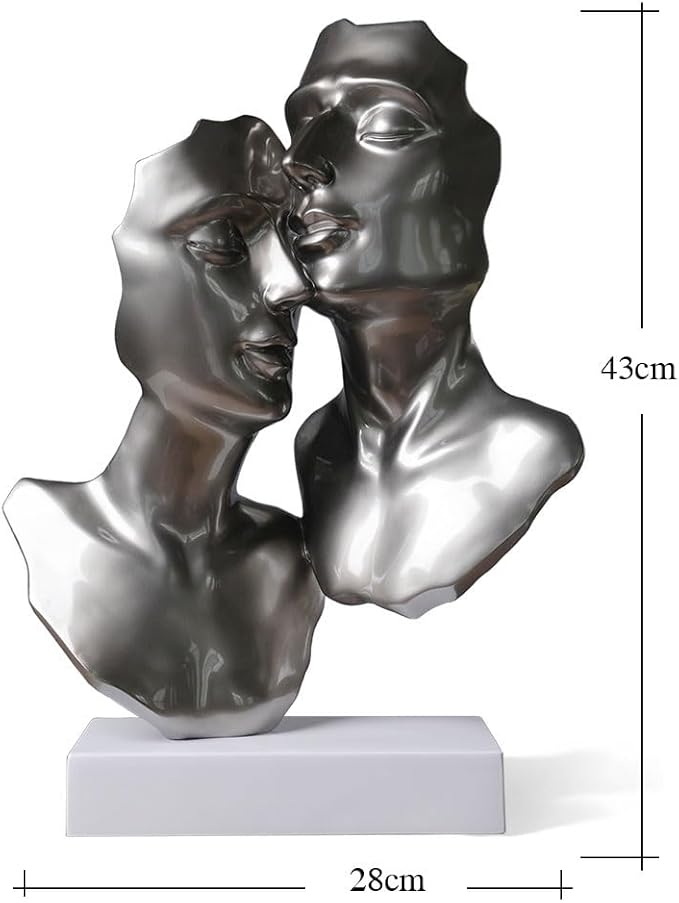 Abstract Sculpture Decor Modern Arts Lover Figurine Table Centerpiece Statue Polyresin 16.9 inch