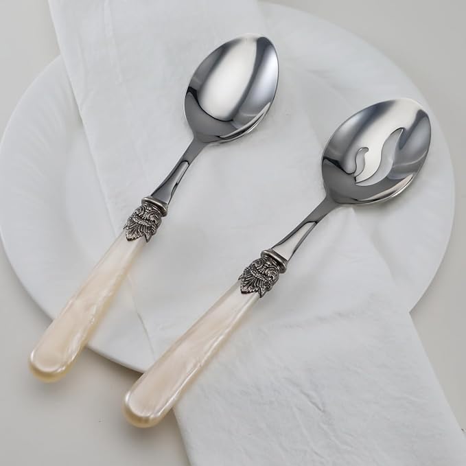 REVERIE Collection 18/10 Stainless Steel Vintage Flatware set,Sliverware set,Dishwasher safe (65, Champagne)
