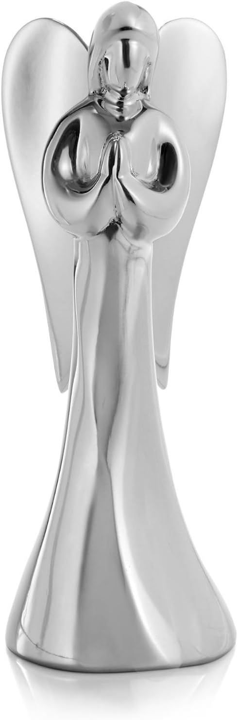 Nambé Holiday Angel Figurine – Christmas Angel Sculpture in Signature Alloy, 9” Tall Seasonal Collectible for Mantel, Table or Shelf Display, Elegant Holiday Décor & Spiritual Gift