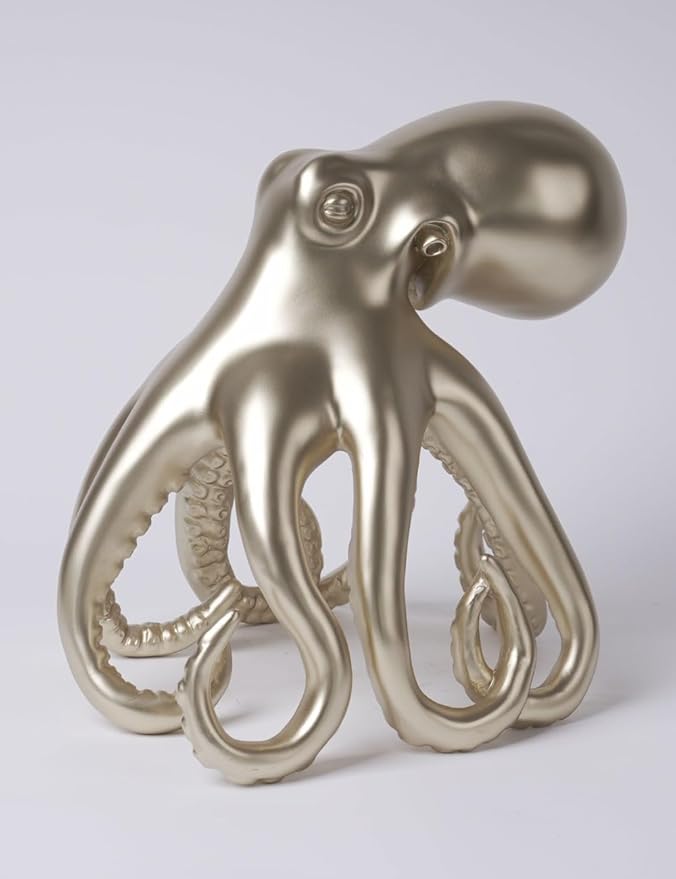 Abstract Sculpture Decor Modern Arts Octopus Figurine Table Centerpiece Statue Polyresin 8.7 inch