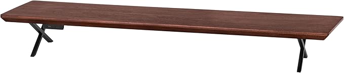 Anji Mountain Monitor Stand - Desktop Organizer & Laptop Riser, Ergonomic Monitor Riser, Space-Saving Monitor Stand for Desk, Durable Construction, Easy Assembly, Ideal for Home & Office,Walnut