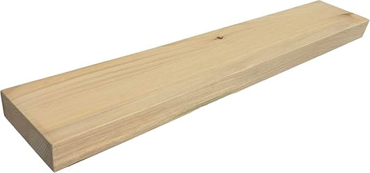 joelsantiques 36 Inch Floating Shelves for Wall - 36x6x2 in - Unfinished Wood Shelf Design, Wooden Wall Shelves for Bedroom, Bathroom, Kitchen and Living Room - Display and Store Your Décor at Home