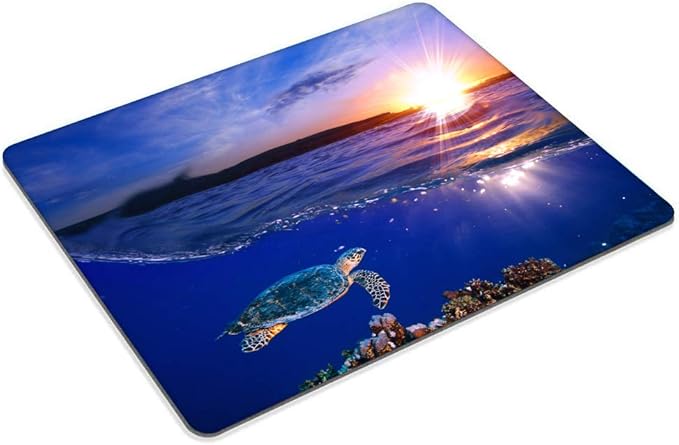 Sea Turtle Mousepad Non-Slip Rubber Base Mouse Pads for Computers Laptop Office Desk Accessories Mouse pad (Sea Turtle, 1pc)