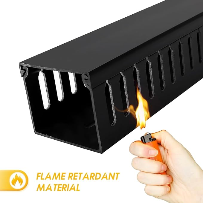 Cable Raceway 95" Open Slot Cable Management Kit Large Capacity Upgraded Snap Structure,Wire Cover Cord Hider for Under Desk&Industrial Network/PC/TVs- 23.6" X 1.97" X 1.97" X 4PCS LWH Black Color