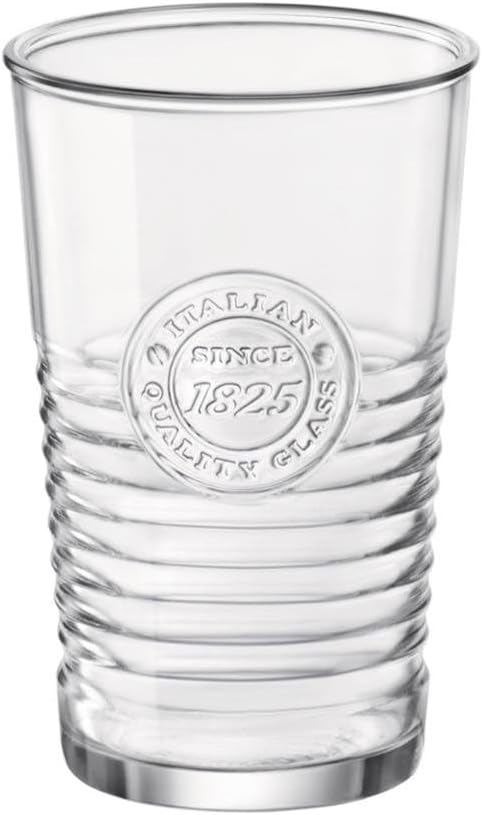 Bormioli Rocco Officina1825 Cooler Glass, 16 oz, Clear (Pack of 6)