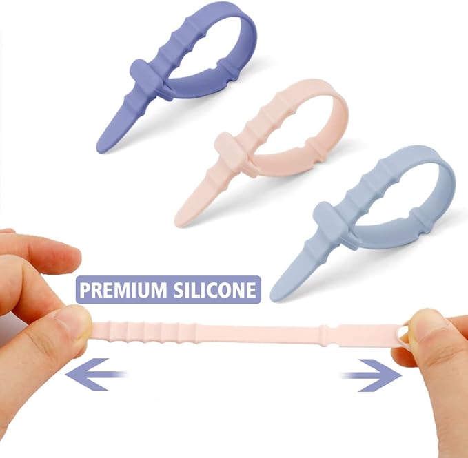 Reusable Zip Ties,Silicone Zip Ties,20Pcs Rubber Cable Ties,Cable Management,Everyday Beach Essentials,Office Supplies,Home Organization,Packing Essentials,Cable Organizer,Multicolor Cable Straps