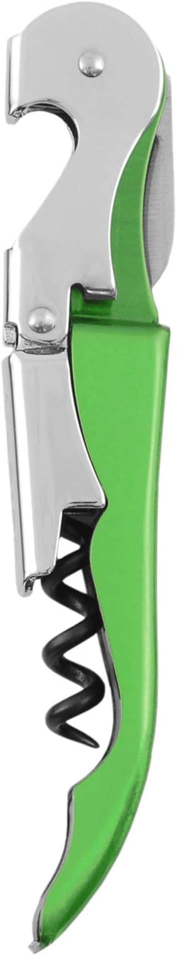 True Truetap Double Hinged Waiter's Corkscrew Wine Opener, Stainless Steel Wine Bottle Opener with Built In Foil Cutter, Home Bar Tools, Bar Cart Accessories, Wedding Gifts, Set of 1, Lime Green
