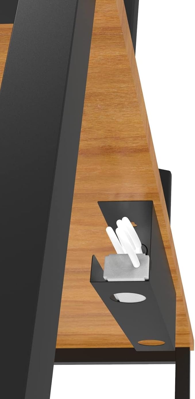 Jingchengmei Under Desk 17 inch Wide Cable Management Tray, Power Strip Holder, Metal Cord Organizer, Wire Management for Office and Home, Black (UDCMT17In, Black)