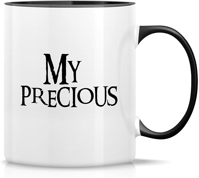 Retreez Funny Mug - My Precious Coffee Tea 11 Oz Ceramic Coffee Mugs - Funny, Sarcasm, Sarcastic, Motivational, Inspirational birthday gifts - White Mug with Black Handle and Inner