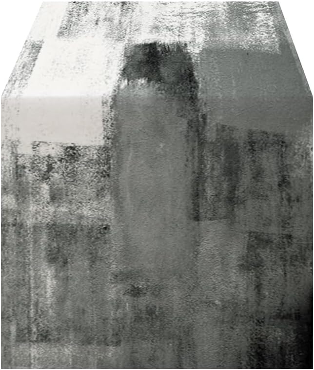 OYIMUA Grey and White Abstract Modern Table Runner, Art Rustic Kitchen Dining Table Decor for Holiday Home Party 13x72 Inches