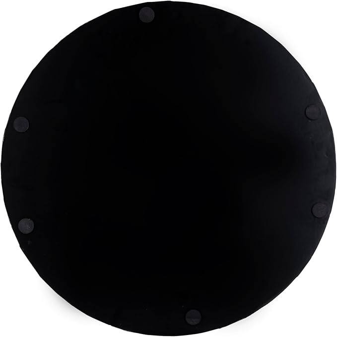 PEMAR Mother of Pearl Decorative Tray, 13" Round Versatile Display and Serving Tray with Gold Handles, Vanity/Perfume/Trinket Catchall for Dresser, Bathroom, Vanity Table (Blue Starburst)