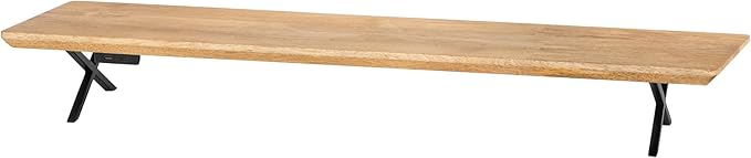 Anji Mountain Monitor Stand - Desktop Organizer & Laptop Riser, Ergonomic Monitor Riser, Space-Saving Monitor Stand for Desk, Durable Construction, Easy Assembly, Ideal for Home & Office,Natural