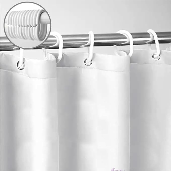 Sanzugh Purple Floral Shower Curtain, Cute Boho Watercolor Flower Wildflower Leaves Butterfly White Fabric Shower Curtains Set for Bathroom Decorative with Hooks 72 X 78 inch Spring Bath Decor