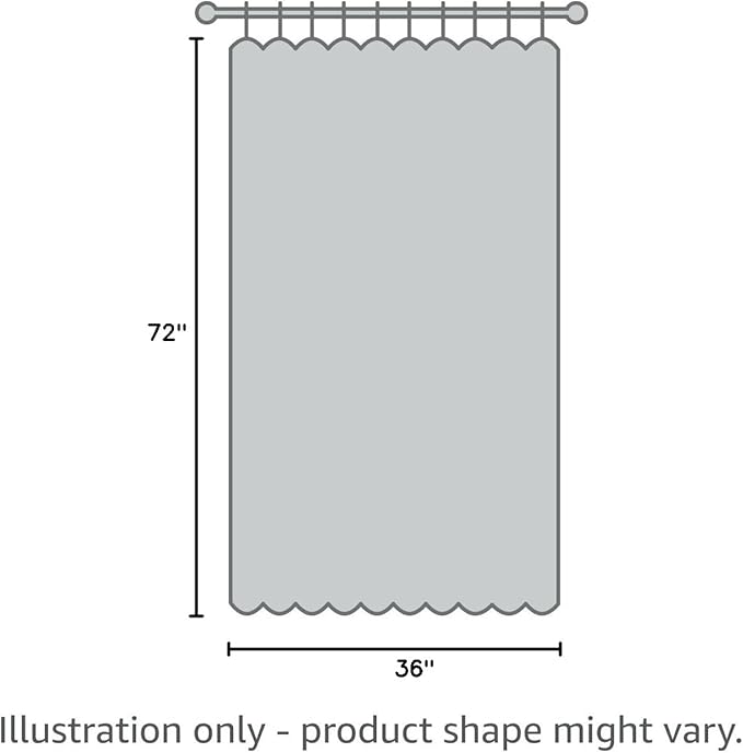 YOSTEV Grey Marble Shower Curtains for Bathroom, Grey White Fabric Shower Curtain with Hooks,Decorative Bathroom Accessories,Water Proof,Reinforced Metal Grommets,Narrow 36W x 72L