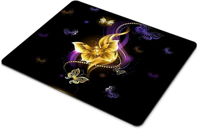 Purple Gold Butterfly Mouse pad Customized Mousepad Non-Slip Rubber Base Mouse Pads for Computers Laptop Office Desk Accessories Mouse pad