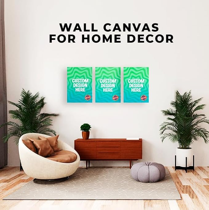 BCB Print Custom Wall Canvas Posters (Set of 3) | Personalized Framed Prints for Bedroom, Living Room & Office | Made in USA | Fast Delivery | HD Print