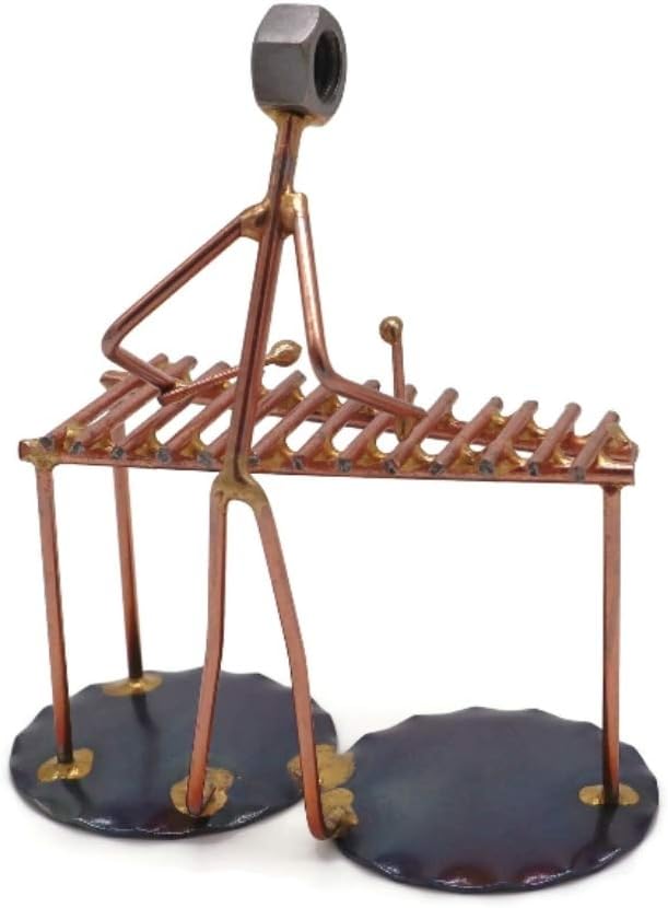 Xylophone Collectible Handmade Metal Art Figurine, Desk Accessories, Trophy, Band, Office Décor, Musical Instrument