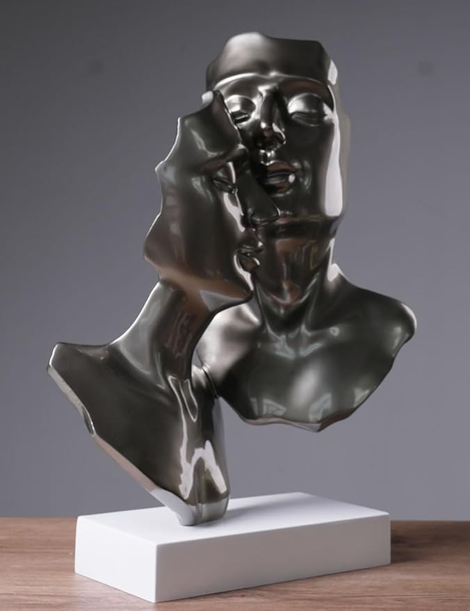 Abstract Sculpture Decor Modern Arts Lover Figurine Table Centerpiece Statue Polyresin 16.9 inch