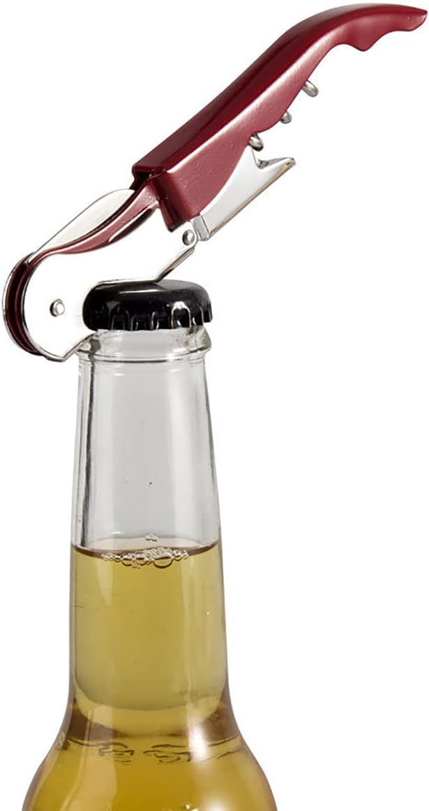 Waiter Corkscrew Professional Wine Opener with Foil Cutter,Manual Wine Bottle Opener for Servers, Bartenders and Waiter (1, Black)