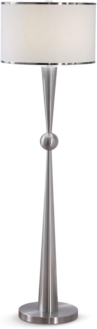 HOMEGLAM Dione Metal Floor Lamp - Modern, Big Size - Brushed Nickel