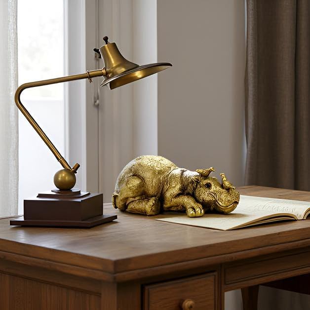 7-Inch Mini Hippo Statue - Resin Hippopotamus Figurine for Car Dashboard, Home Decor & Office Desktop, Cute Animal Ornaments for Shelf/Cabinet Display