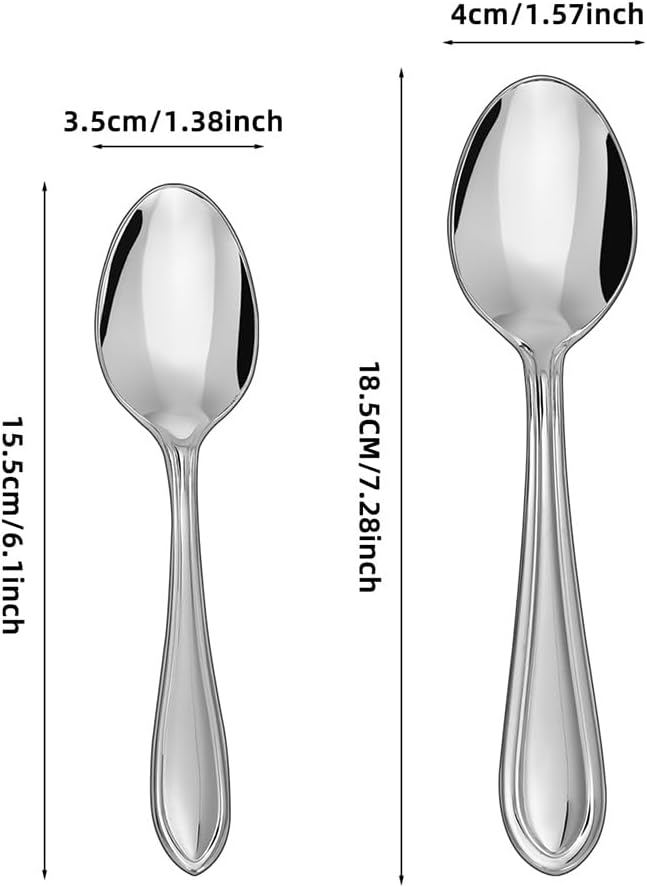 Silverware Set, 20 Piece Flatware Cutlery Set for 4,18/0 Stainless Steel Utensils,Mirror Polished Dishwasher Safe, Modern Tableware for Home, Restaurant, Wedding, Party