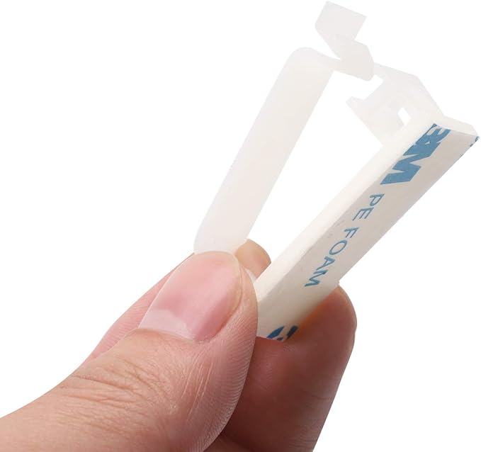 50Pack Self Adhesive Cable Management Clips, Cable Organizers Wire Clips Cord Holder for TV PC Laptop Ethernet Cable Desktop Home Office Indoor/Outdoor