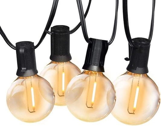 SUNTHIN Outdoor String Lights, 144FT(3x48FT) Patio Lights with G40 Shatterproof LED Bulbs, Hanging String Lights for Outside Backyard, Porch, Deck, Party, Garden