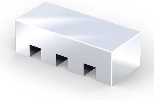 Meenova 304 Stainless Steel Weighted Cord Holder for Nightstand, Cable Organizer Management, 3 Hole Design, Aesthetic Desk Accessory for Office Computer Desk Charger Metal Keeper