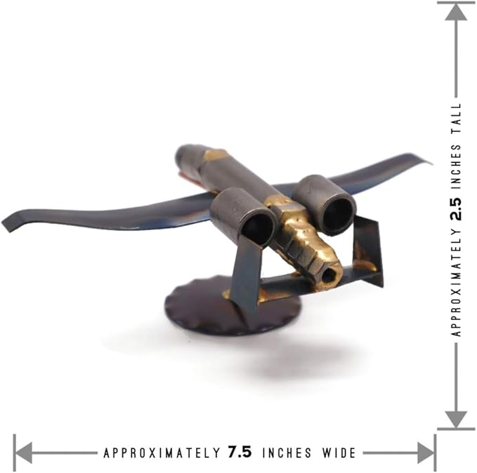 Warthog Plane Collectible Handmade Metal Art Figurine, Desk Accessories, Trophy, Boss Gift, Home Office Décor, Aircraft