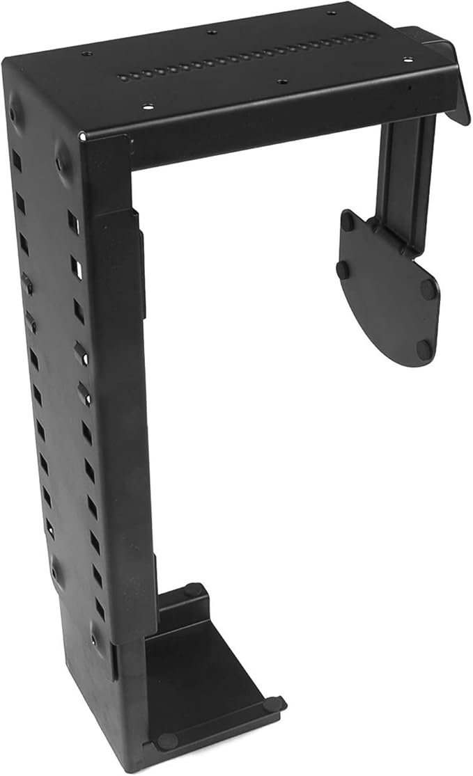 CPU Holder for Under Desk Mount Adjustable to fit Almost Any CPU Computer Tower