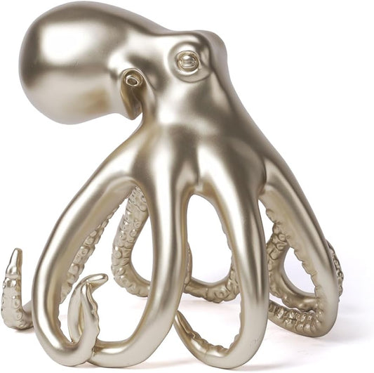 Abstract Sculpture Decor Modern Arts Octopus Figurine Table Centerpiece Statue Polyresin 8.7 inch