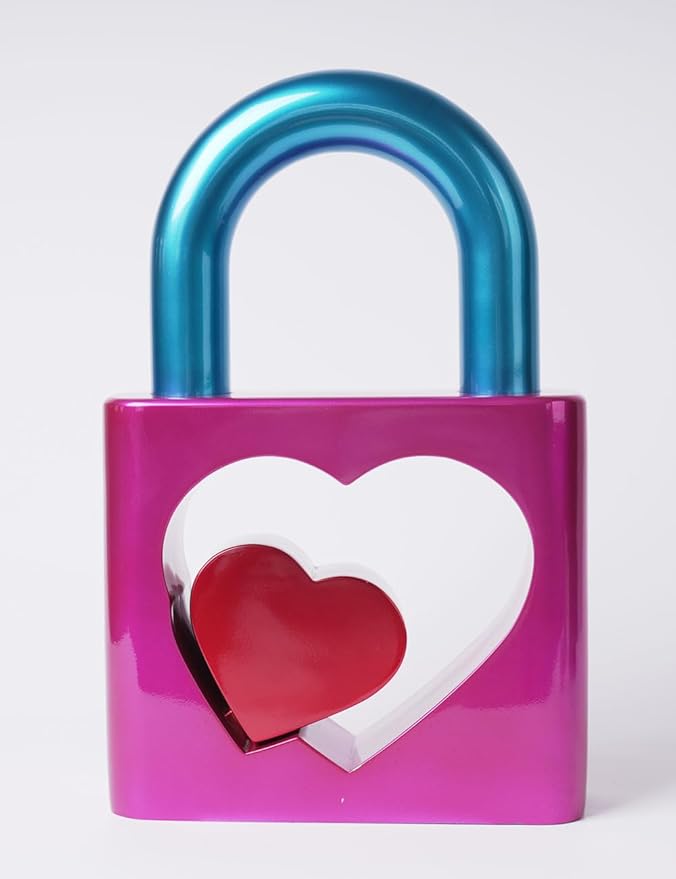 Abstract Sculpture Decor Modern Arts Lover Figurine Heart Decor Table Centerpiece Statue Polyresin 11.4 inch