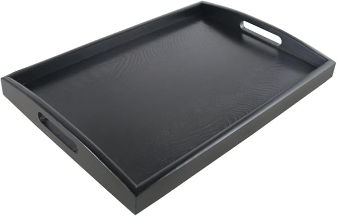 Wooden Rectangular Serving Tray - Nature Manchurian Ash Wood Food Tray (Small)