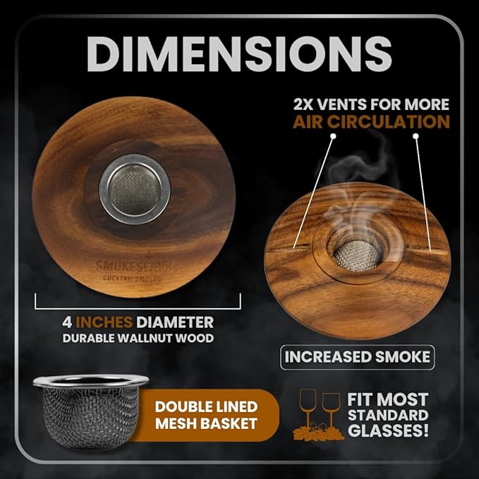 Smokeshow Cocktail Smoker Bundle with Kitchen Torch, One Flavor of Wood Chips Hickory (No Butane Included)