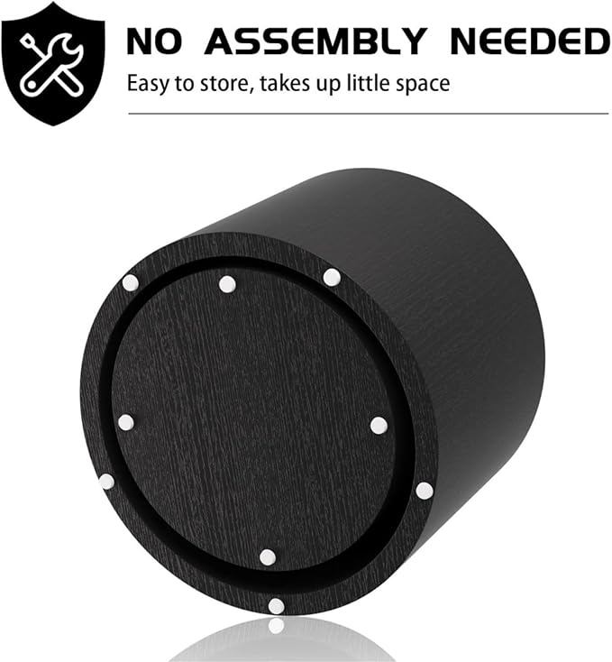 Nesting Coffee Table Set of 2, Wood Round Coffee Table, Modern Coffee Table for Small Space Living Room, Black