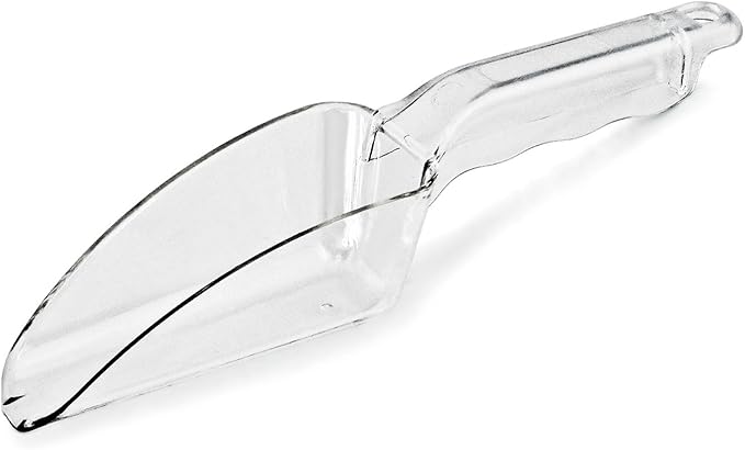 New Star Foodservice 34387 Polycarbonate Plastic Utility Ice Scoop, Clear, 6-Ounce