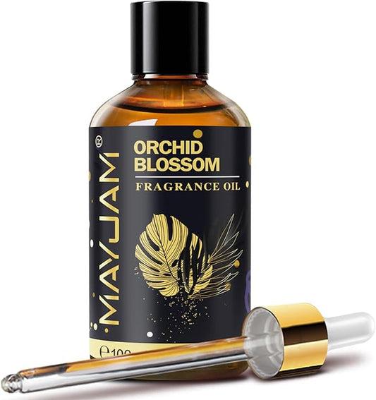 Orchid Blossom Fragrance Oil Essential Oil, MAYJAM 3.38FL.OZ Orchid Blossom Oil for Diffusers for Home, Long Lasting Scented Oils for Soap Candle Making - 100ML