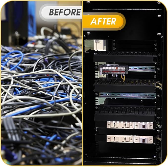 Cable Raceway 95" Open Slot Cable Management Kit Large Capacity Upgraded Snap Structure,Wire Cover Cord Hider for Under Desk&Industrial Network/PC/TVs- 23.6" X 1.97" X 1.97" X 4PCS LWH Black Color