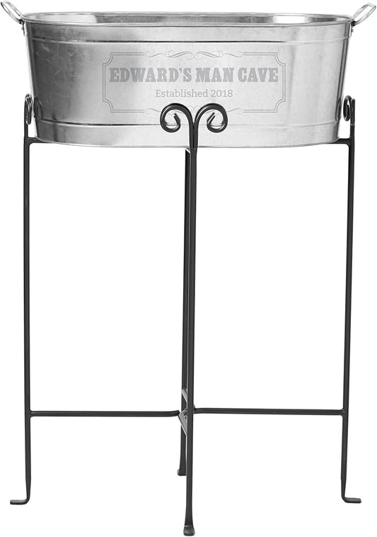 Let's Make Memories Personalized Create Your Own Beverage Tub w/Stand - Custom Beverage Tub - Unique Entertaining Essential - 5.5 Gallons
