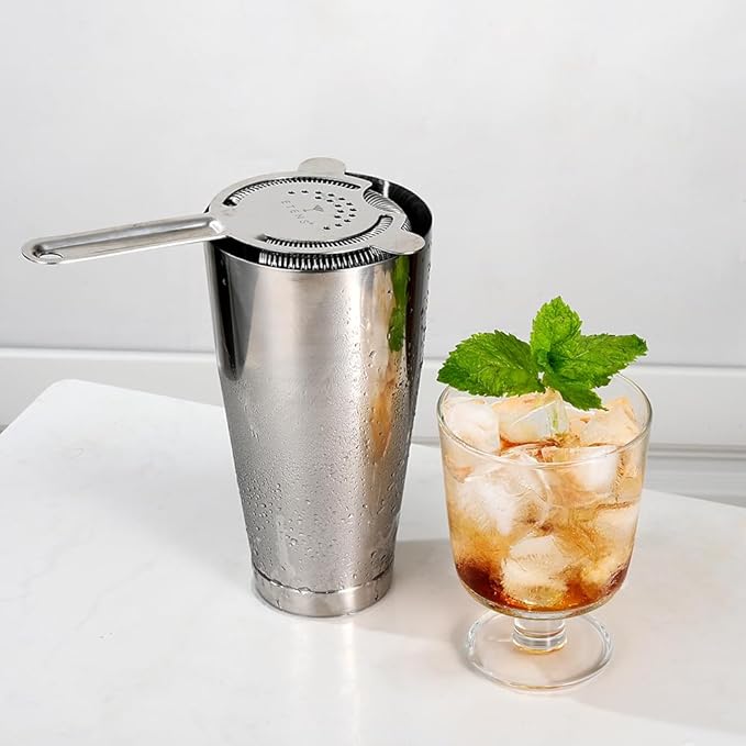 Bulk Commercial Cocktail Shakers 6pc Set, Professional Boston Shakers, Weighted Cocktail Shaker Tins for Bartending - Stainless Steel Bar Shaker Set for Restaurants & Bars - Silver