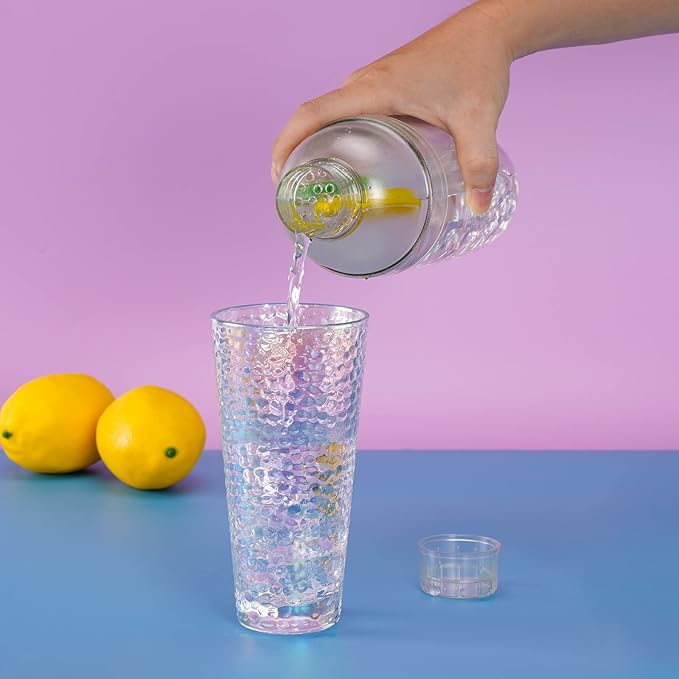 Plastic Cocktail Shaker Set, Cocktail Shaker and Measuring Jigger Set, Drink Shaker for Bartending and Home Bar, Drink Mixed Hand Shaker Tools, 24oz/700cc