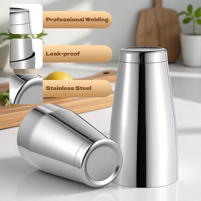 10 Pcs Cocktail Shakers, Professional Bar Shaker Boston Set, Boston Cocktail Shaker Set, Stainless Steel Martini Shakers Drink Mixer for Bartending, 18 oz & 27 oz (Silver)