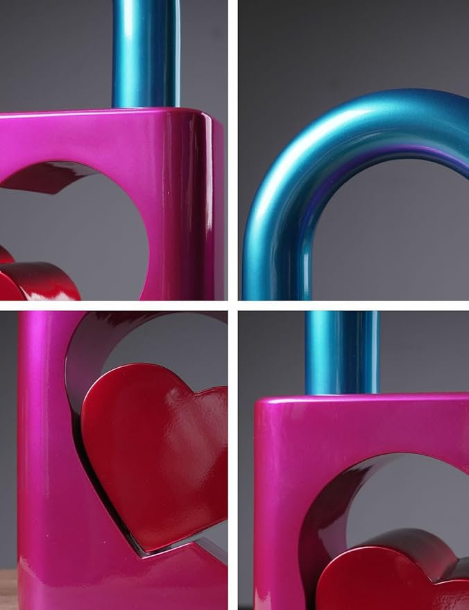 Abstract Sculpture Decor Modern Arts Lover Figurine Heart Decor Table Centerpiece Statue Polyresin 11.4 inch