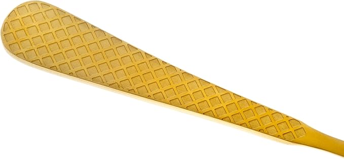 Barfly 13.2-inch Diamond Lattice Etch Bar Spoon, Gold Plated