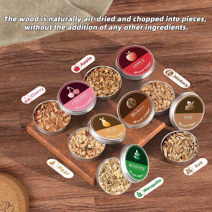 Whiskey Smoker Electric Set Bourbon Gifts for Men Old Fashioned Smoker Drink With 6 Wood Chips and 6 Whiskey Stones Food and Cocktail Smoked Kitchen Bar Tools Cool Christmas White Elephant Gifts Brown