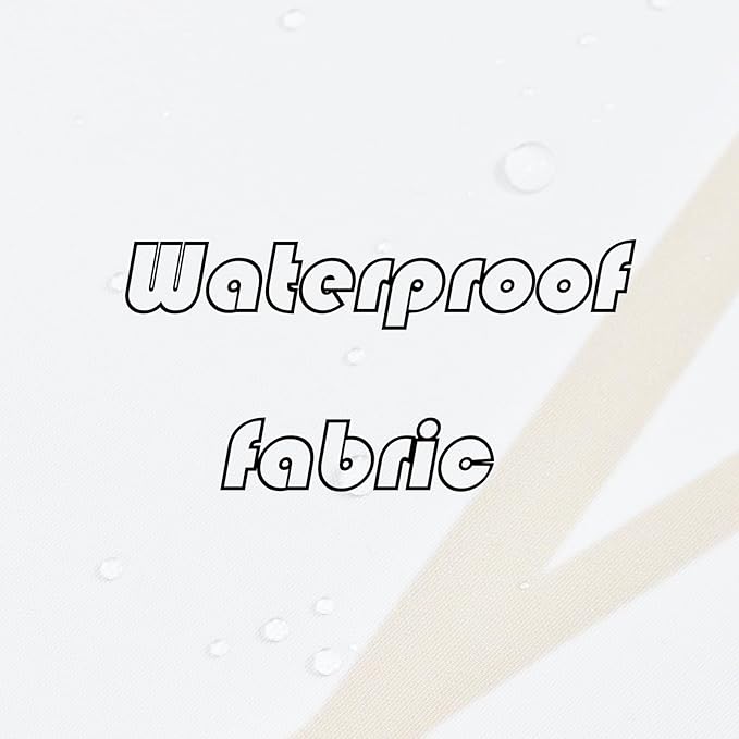 Punkray Beige Khaki Shower Curtain for Bathroom with Hooks, Extra Long Shower Curtain Set Stripe Bath Curtains Decorative White Shower Curtains Weighted Hem Water Repellent Washable, 54 x 72