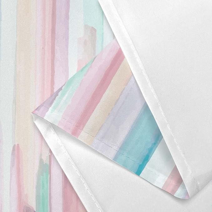 JAWO Abstract Shower Curtain, Modern Aesthetic Stripe Shower Curtain Set 72 X 72 Inches with 12 Hooks for Bathtub Bathroom Gray Yellow Contemporary Abstract Painting Fabric